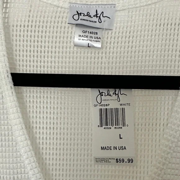 NWT ❤️ Jordan Taylor White V Neck Tunic/ Cover-Up - Picture 5 of 6